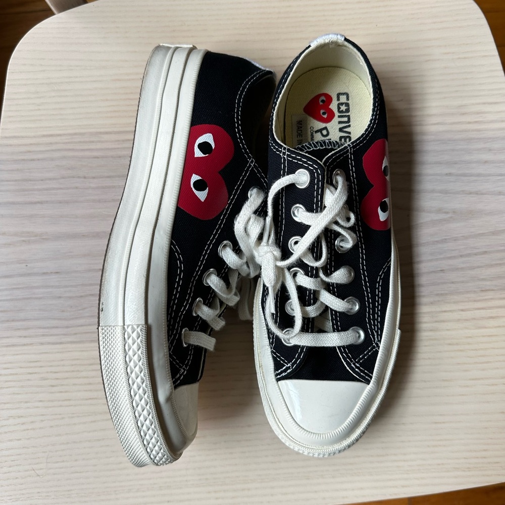 Converse X Comme des Garçons PLAY Chuck Taylor Hidden Heart Black Size M 5 W 7
